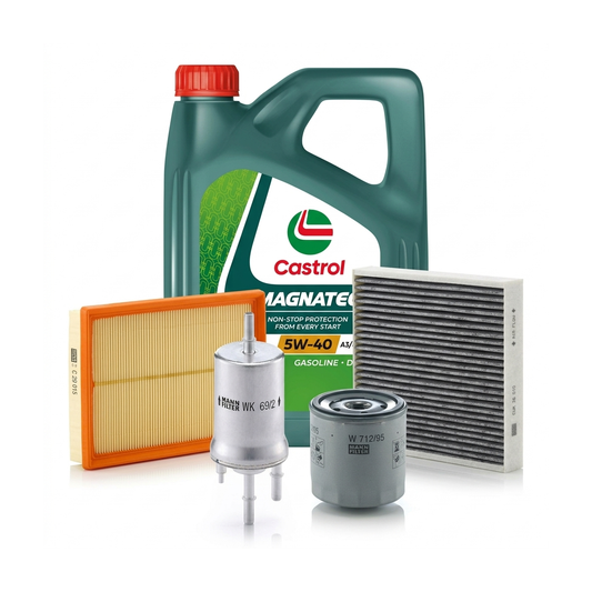 Kit revizie ulei Castrol MAGNATEC 5W-40 A3/B4 + filtre Skoda Fabia 3 1.0 75 CP – MANN