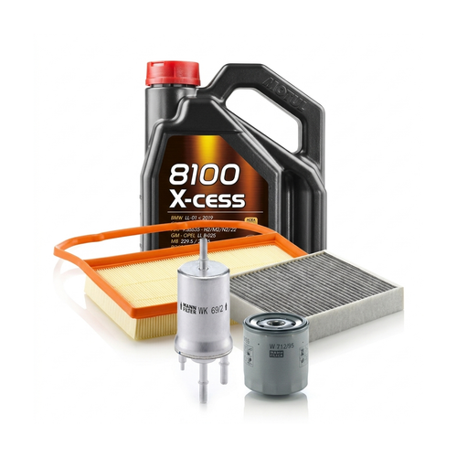 Kit revizie ulei Motul 8100 X-CESS 5W-40 + filtre Skoda Fabia 3 1.0 75 CP – MANN