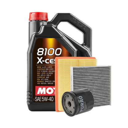 Kit revizie ulei Motul 8100 X-CESS 5W-40 + filtre Skoda Fabia 3 1.0 75 CP – PURRO