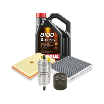 Kit revizie ulei Motul 8100 X-CESS 5W-40 + filtre Skoda Fabia 3 1.2 TSI 90 CP – Bosch