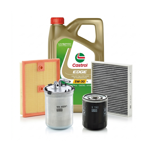 Kit revizie ulei Castrol EDGE 5W-30 LL + filtre Skoda Fabia 3 1.4 TDI 105 CP – MANN