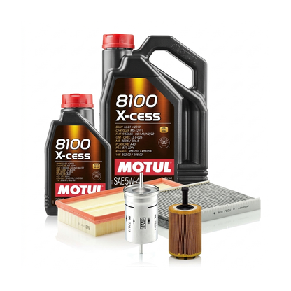 Kit revizie ulei Motul 8100 X-CESS 5W-40 + filtre VW Golf 4 2.8 VR6 4motion 204 CP – MANN