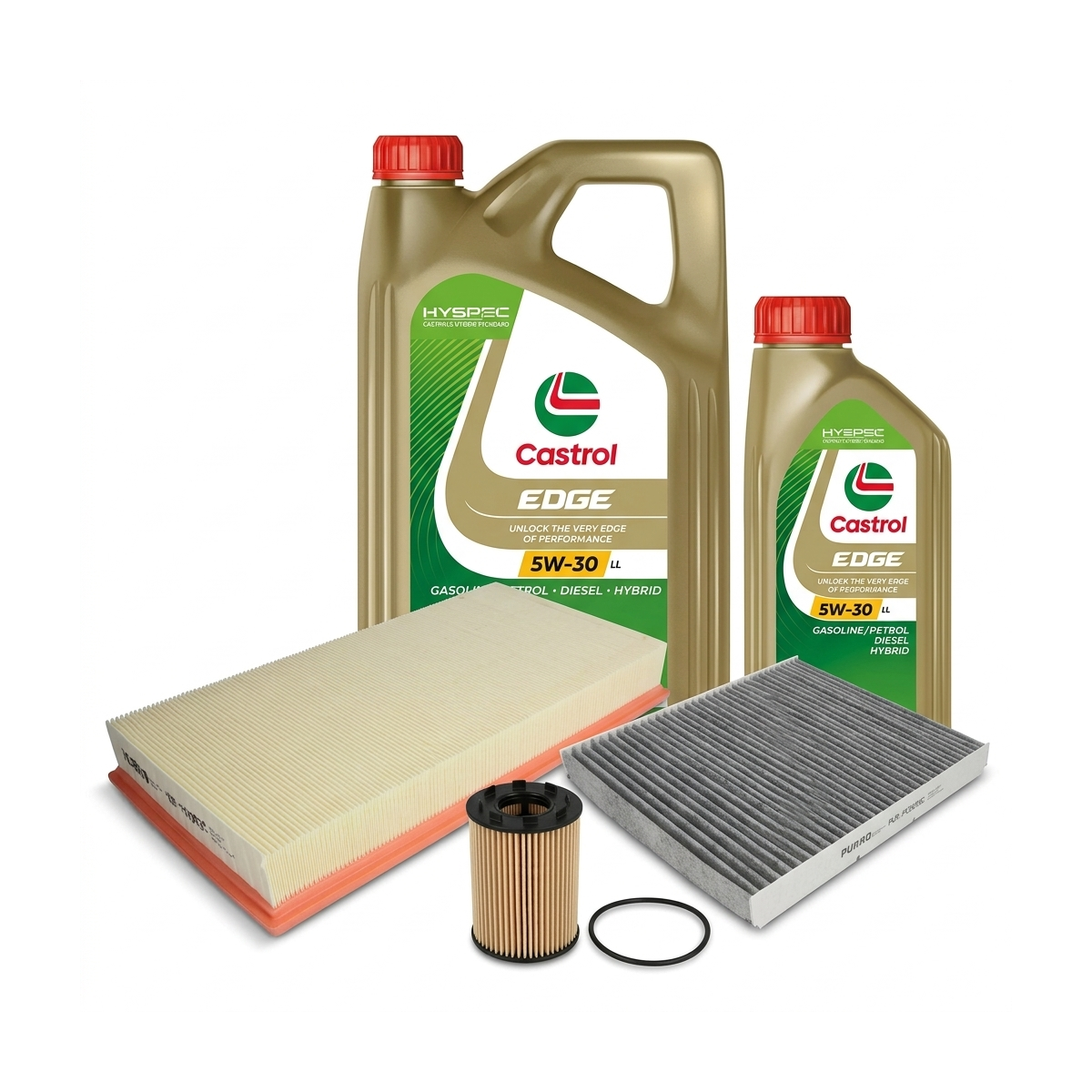 Kit revizie ulei Castrol EDGE 5W-30 LL + filtre VW Golf 4 2.8 VR6 4motion 204 CP – PURRO