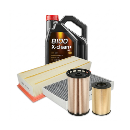 Kit revizie ulei Motul 8100 X-CLEAN+ 5W-30 + filtre VW Passat B7 2.0 TDI 136 CP – PURRO