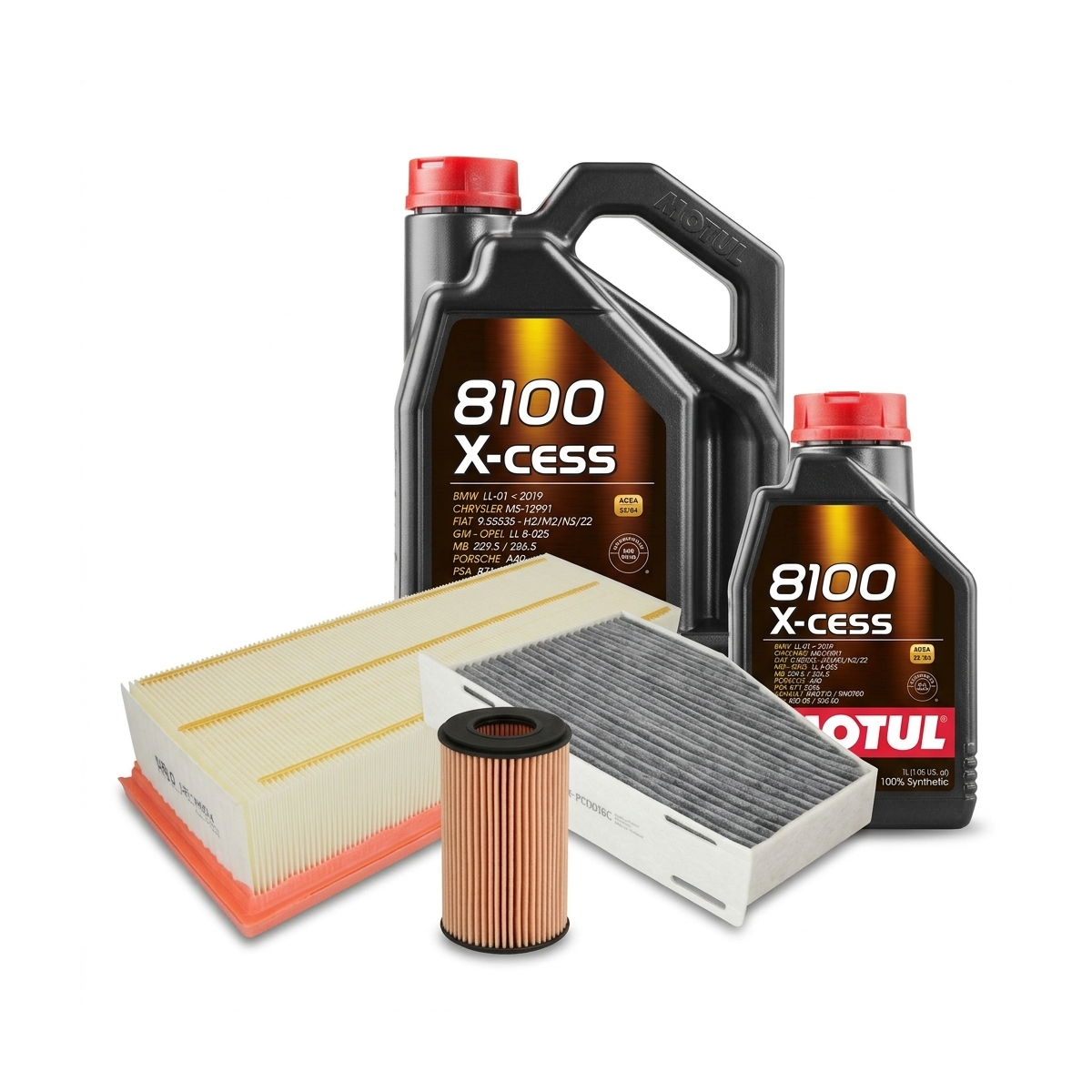 Kit revizie ulei Motul 8100 X-CESS 5W-40 + filtre VW Jetta 4 1.8 TSI 170 CP – PURRO