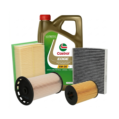 Kit revizie ulei Castrol EDGE 5W-30 LL + filtre VW Passat B8 2.0 TDI 4motion 150 CP – PURRO