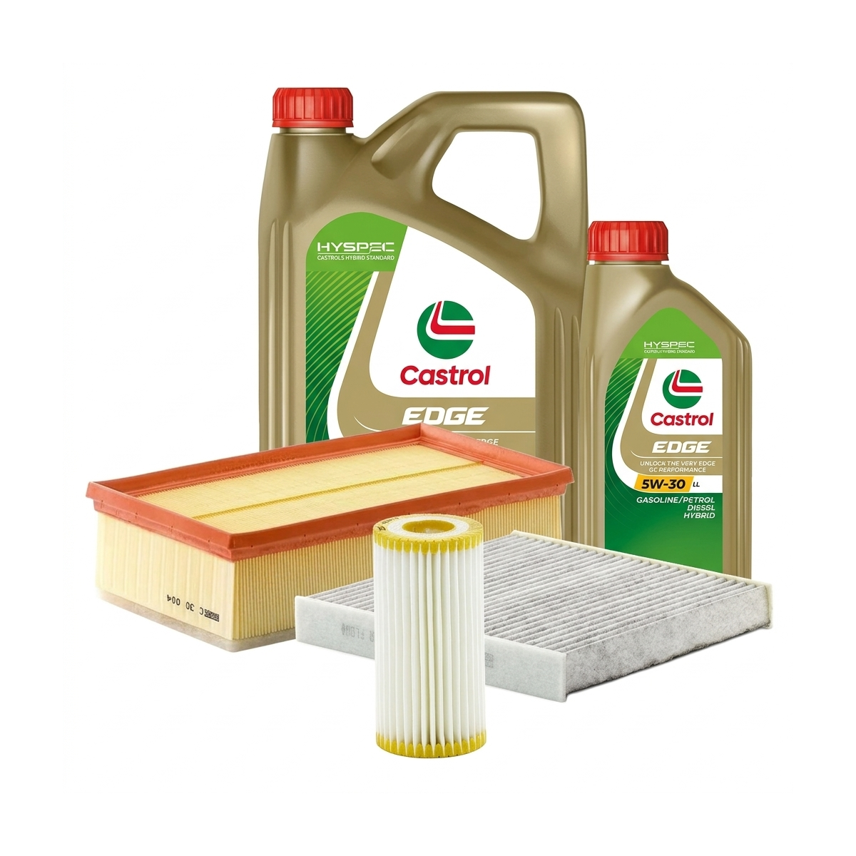 Kit revizie ulei Castrol EDGE 5W-30 LL + filtre VW Passat B8 2.0 TSI 220 CP – MANN