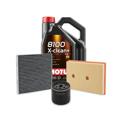 Kit revizie ulei Motul 8100 X-CLEAN+ 5W-30 + filtre VW Tiguan 5N 1.4 TSI 125 CP – Bosch
