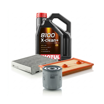 Kit revizie ulei Motul 8100 X-CLEAN+ 5W-30 + filtre VW Tiguan 5N 1.4 TSI 125 CP – MANN