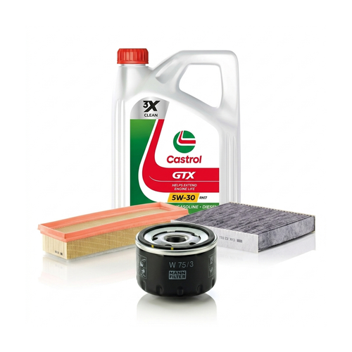 Kit revizie ulei Castrol GTX 5W-30 RN17 + filtre Dacia Sandero 2 1.6 86 CP – MANN
