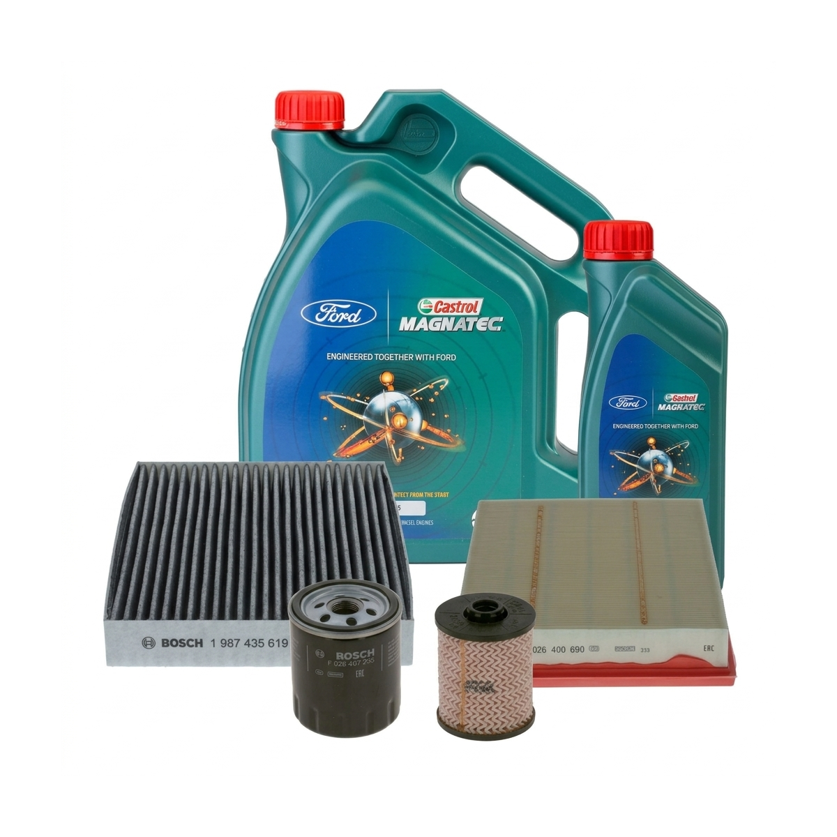 Kit revizie ulei Castrol Ford Magnatec A5 5W-30 – Bosch