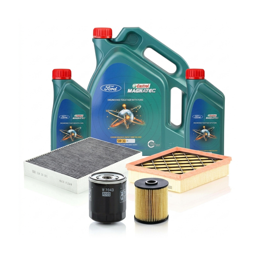 Kit revizie ulei Castrol Ford Magnatec A5 5W-30 + filtre Ford Mondeo 5 2.0 TDCi Bi-Turbo 210 CP – MANN