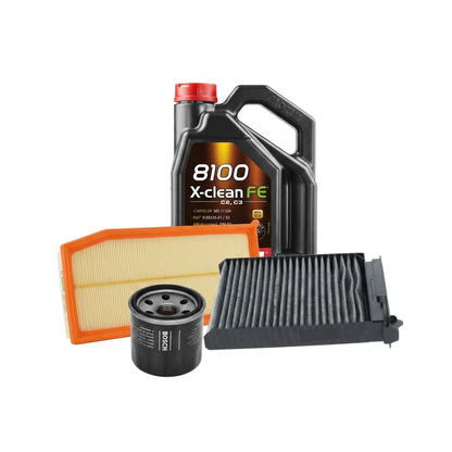 Kit revizie ulei Motul 8100 X-CLEAN FE 5W-30 + filtre Dacia Duster HS 1.6 SCe 115 LPG 115 CP – Bosch
