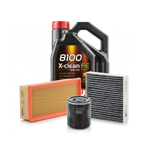 Kit revizie ulei Motul 8100 X-CLEAN FE 5W-30 + filtre Dacia Duster HS 1.6 SCe 115 LPG 115 CP – MANN