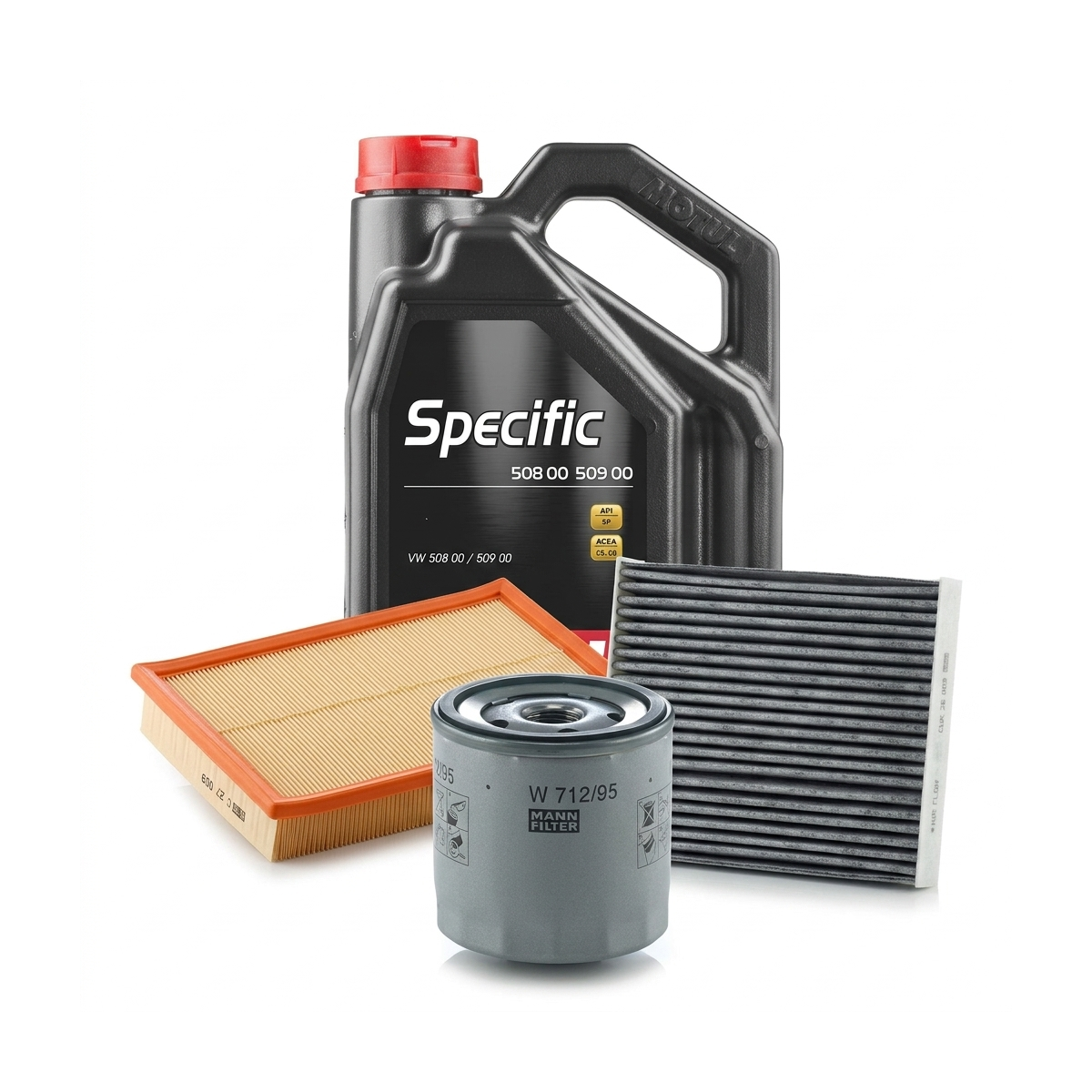 Kit revizie ulei Motul SPECIFIC 508 00 509 00 0W-20 + filtre VW Passat B8 1.4 GTE Hybrid 218 CP – MANN
