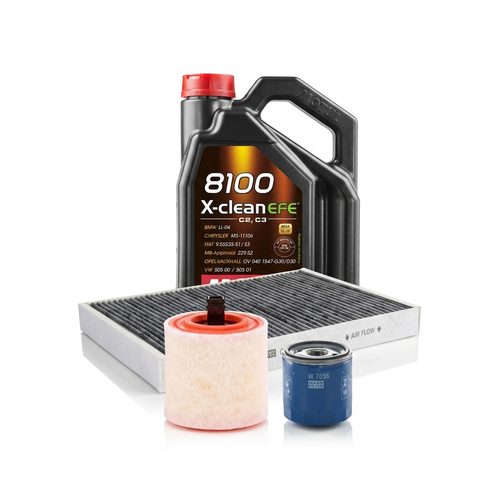 Kit revizie ulei Motul 8100 X-CLEAN EFE 5W-30 + filtre Opel Astra K 1.4 100 CP – MANN