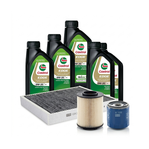 Kit revizie ulei Castrol EDGE 0W-20 C5 + filtre Opel Astra K 1.4 Turbo 125 CP – MANN