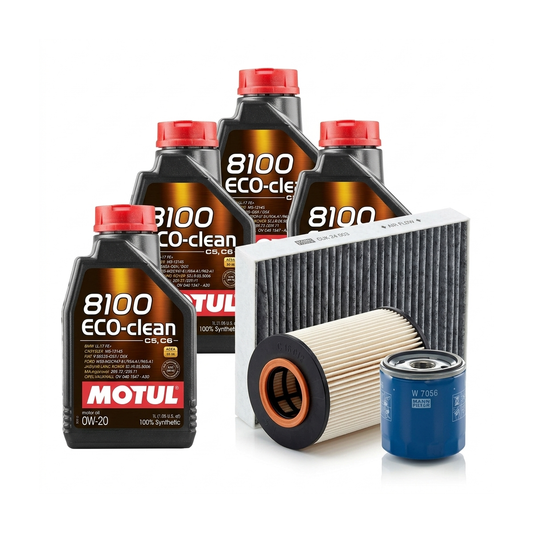 Kit revizie ulei Motul 8100 ECO-CLEAN 0W-20 + filtre Opel Astra K 1.4 Turbo 125 CP – MANN
