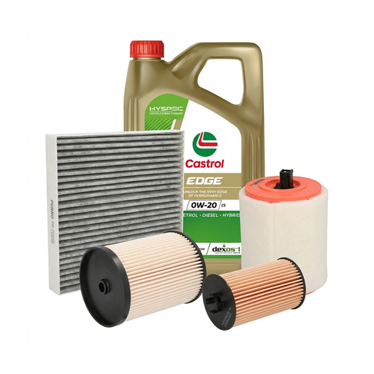 Kit revizie ulei Castrol EDGE 0W-20 C5 + filtre Opel Astra K 1.6 CDTi 110 CP – PURRO