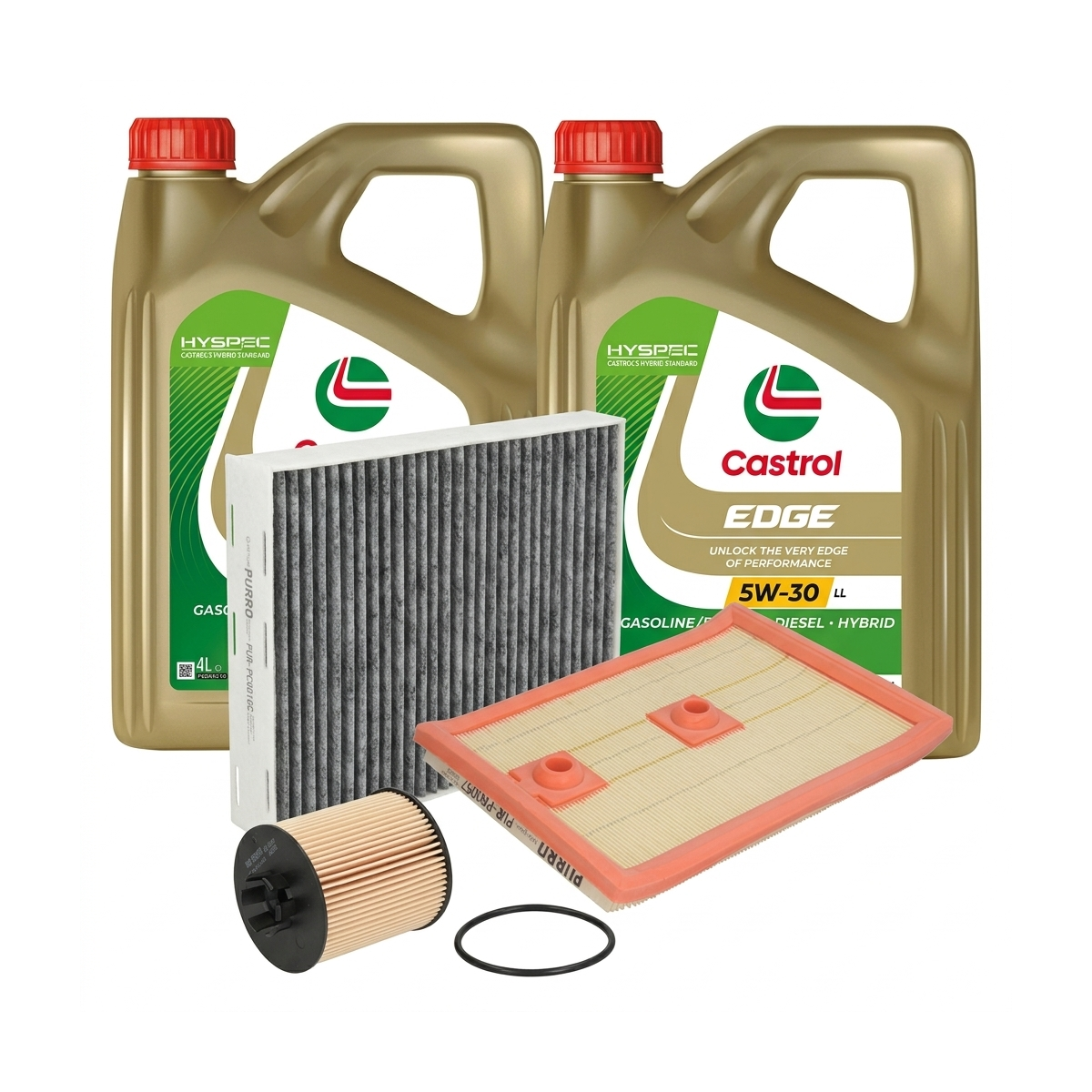 Kit revizie ulei Castrol EDGE 5W-30 LL + filtre VW Tiguan 5N 1.4 TSI 150 CP – PURRO