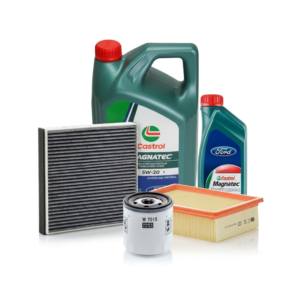 Kit revizie ulei Castrol Magnatec Professional Ford 5W-20 + filtre Ford Kuga 2 2.5 150 CP – MANN