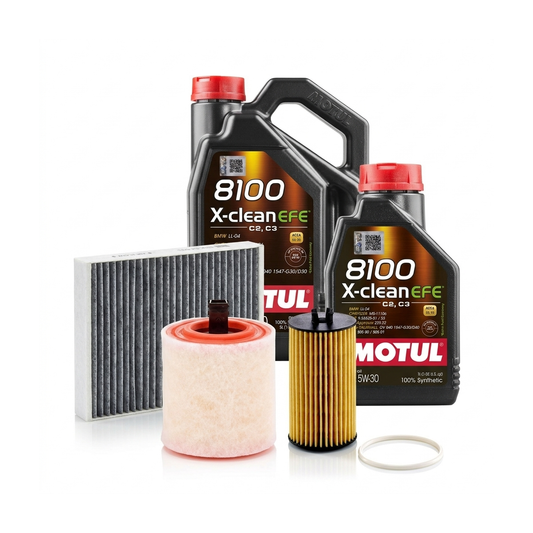 Kit revizie ulei Motul 8100 X-CLEAN EFE 5W-30 + filtre Opel Astra K 1.6 Turbo 200 CP – MANN