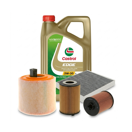 Kit revizie ulei Castrol EDGE 5W-30 LL + filtre Opel Astra K 1.6 CDTi 160 CP – Bosch