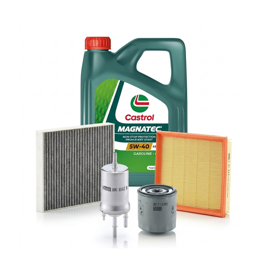 Kit revizie ulei Castrol MAGNATEC 5W-40 A3/B4 + filtre Skoda Fabia 3 1.6 110 CP – MANN