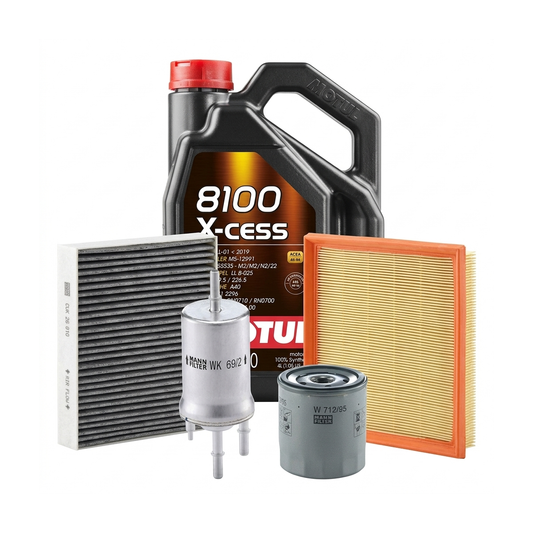 Kit revizie ulei Motul 8100 X-CESS 5W-40 + filtre Skoda Fabia 3 1.6 110 CP – MANN