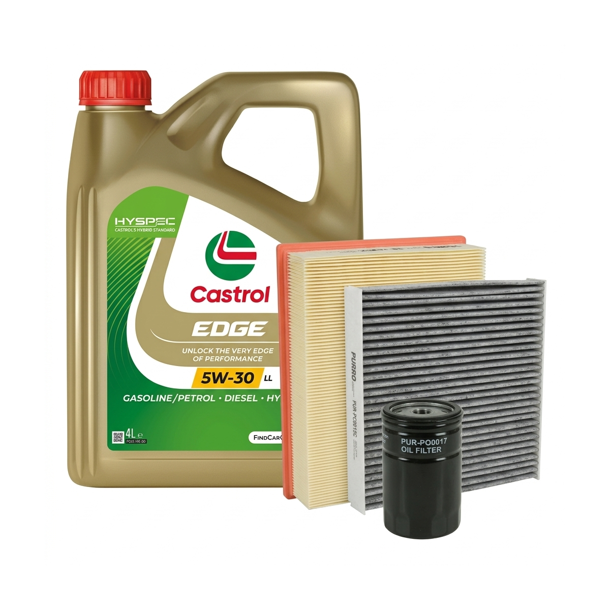 Kit revizie ulei Castrol EDGE 5W-30 LL + filtre VW Golf 4 2.0 115 CP – PURRO