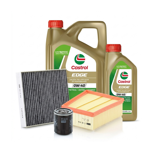 Kit revizie ulei Castrol EDGE 0W-40 + filtre Renault Talisman LP 1.6 TCe 150 CP – MANN