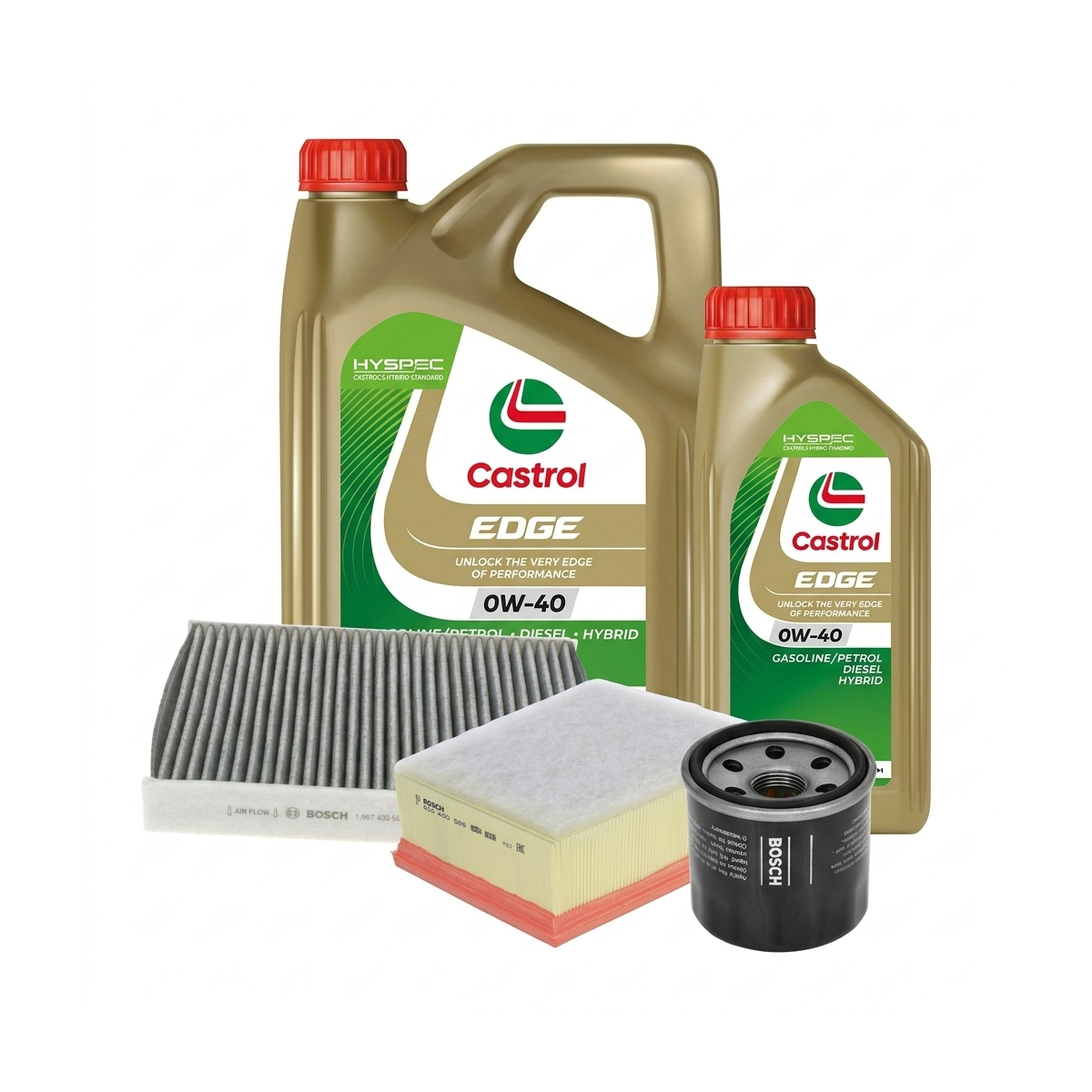 Kit revizie ulei Castrol EDGE 0W-40 + filtre Renault Talisman LP 1.6 TCe 200 CP – Bosch