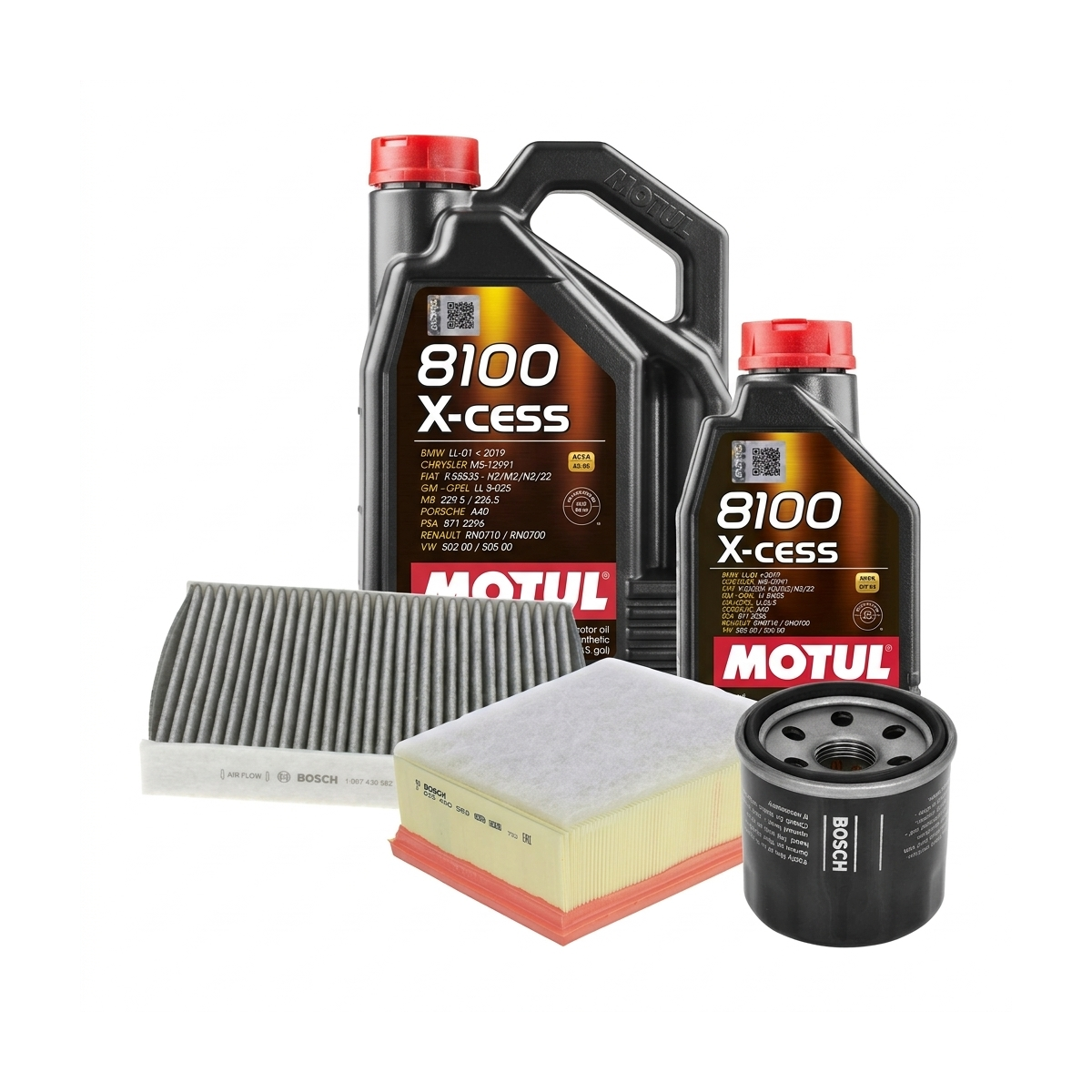 Kit revizie ulei Motul 8100 X-CESS 5W-40 + filtre Renault Talisman LP 1.6 TCe 200 CP – Bosch