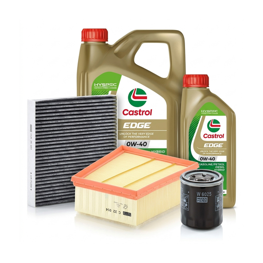 Kit revizie ulei Castrol EDGE 0W-40 + filtre Renault Talisman LP 1.6 TCe 200 CP – MANN