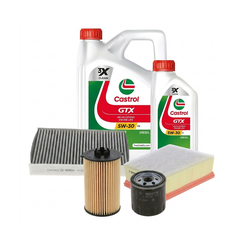 Kit revizie ulei Castrol GTX 5W-30 C4 + filtre Renault Talisman LP 1.5 dCi 110 CP – Bosch