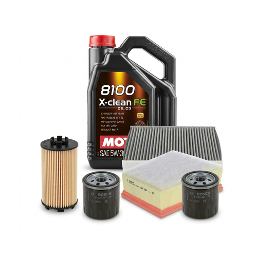 Kit revizie ulei Motul 8100 X-CLEAN FE 5W-30 + filtre Renault Talisman LP 1.5 dCi 110 CP – Bosch