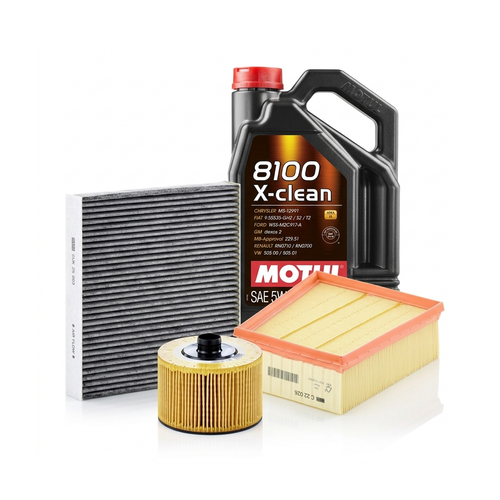 Kit revizie ulei Motul 8100 X-CLEAN 5W-40 + filtre Renault Megane 4 1.2 TCe 130 CP – MANN