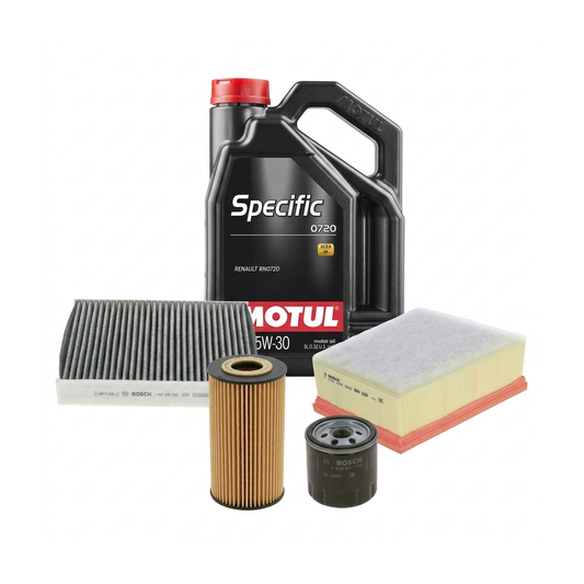 Kit revizie ulei Motul SPECIFIC 0720 5W-30 + filtre Renault Megane 4 1.5 dCi 90 CP – Bosch