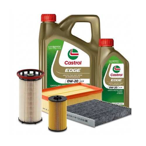Kit revizie ulei Castrol EDGE 0W-20 LL IV + filtre VW Touran 5T1 2.0 TDI 190 CP – MANN