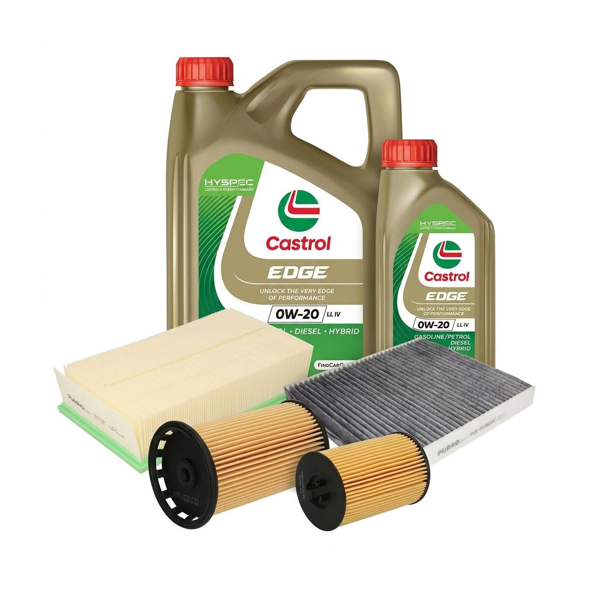 Kit revizie ulei Castrol EDGE 0W-20 LL IV + filtre VW Touran 5T1 2.0 TDI 190 CP – PURRO