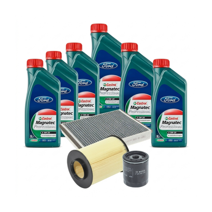 Kit revizie ulei Castrol Magnatec Professional Ford 5W-20 + filtre Ford Focus 3 2.3 RS AWD 350 CP – Bosch