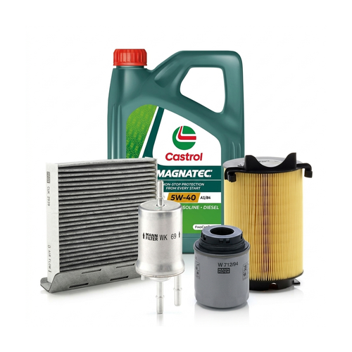 Kit revizie ulei Castrol MAGNATEC 5W-40 A3/B4 + filtre VW Jetta 4 1.4 TSI 122 CP – MANN