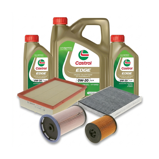 Kit revizie ulei Castrol EDGE 0W-20 LL IV + filtre VW Tiguan AD1/AX1 2.0 TDI 150 CP – Bosch
