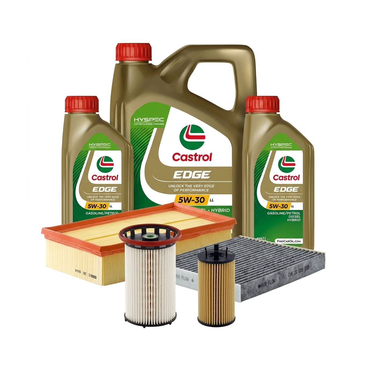 Kit revizie ulei Castrol EDGE 5W-30 LL + filtre VW Tiguan AD1/AX1 2.0 TDI 150 CP – MANN