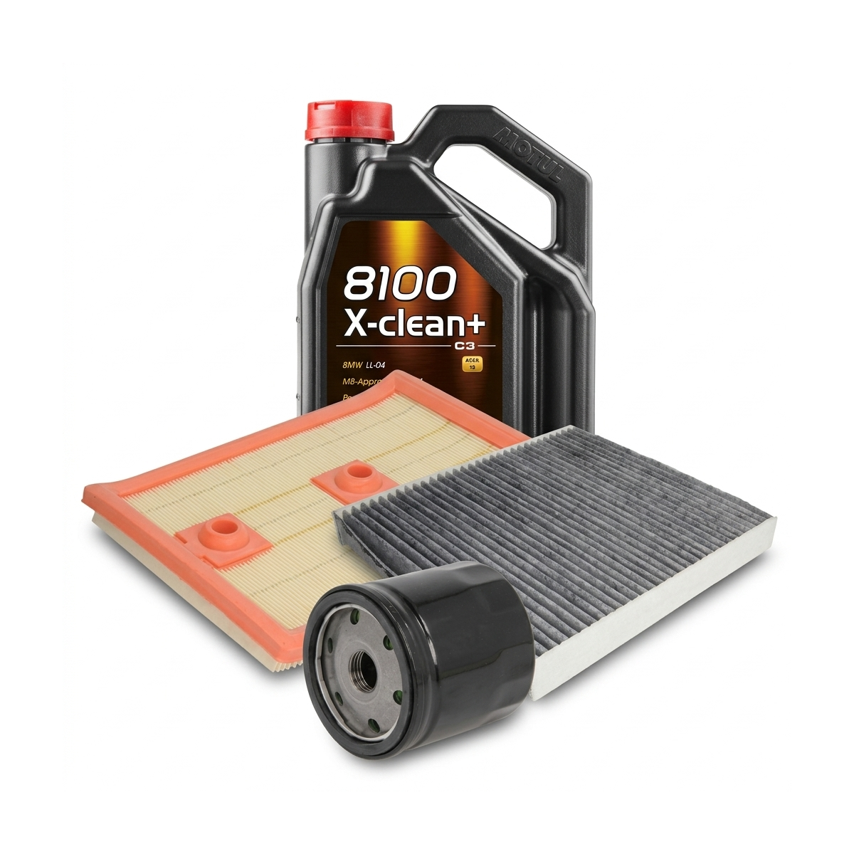Kit revizie ulei Motul 8100 X-CLEAN+ 5W-30 + filtre VW Tiguan AD1/AX1 1.4 TSI 4motion 150 CP – PURRO