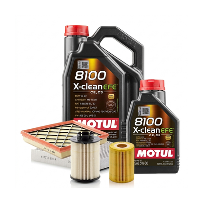 Kit revizie ulei Motul 8100 X-CLEAN EFE 5W-30 + filtre Opel Astra J 1.7 CDTI 131 CP – MANN