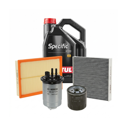 Kit revizie ulei Motul SPECIFIC 0720 5W-30 + filtre Renault Clio 4 1.5 dCi 110 CP – Bosch