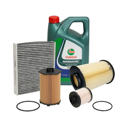 Kit revizie ulei Castrol Magnatec Professional Ford 5W-20 + filtre Ford Kuga 2 1.5 TDCi 120 CP – PURRO
