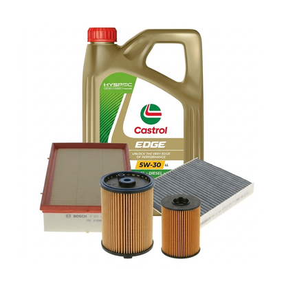 Kit revizie ulei Castrol EDGE 5W-30 LL + filtre VW Tiguan AD1/AX1 2.0 TDI 110 CP – Bosch