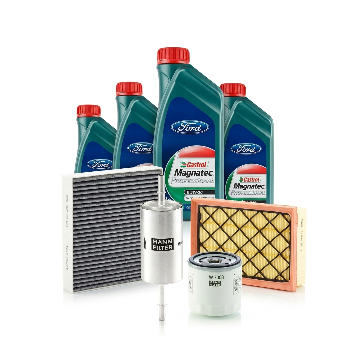 Kit revizie ulei Castrol Magnatec Professional Ford 5W-20 + filtre Ford Mondeo 5 1.5 EcoBoost 160 CP – MANN